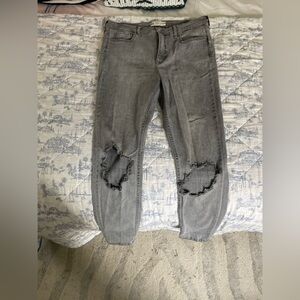Free People Grey Denim Jeans